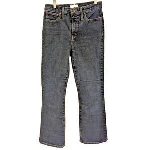Madewell Cali Demi Boot Jeans Women's 29 T Black Stretch Denim Bootcut High Rise